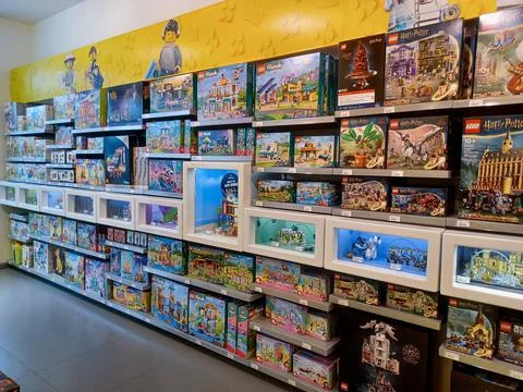 LEGO store inside view Stock Photos