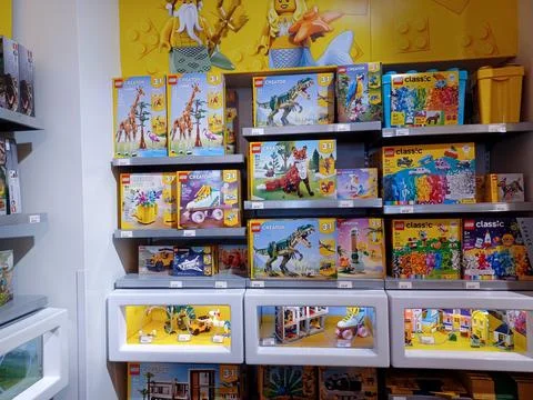 LEGO store inside view Stock Photos