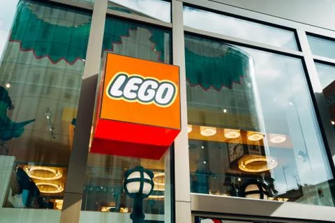 Lego store windows Stock Photos