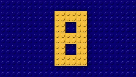 Lego-style countdown from 10 to 0. Stock Footage 168538275