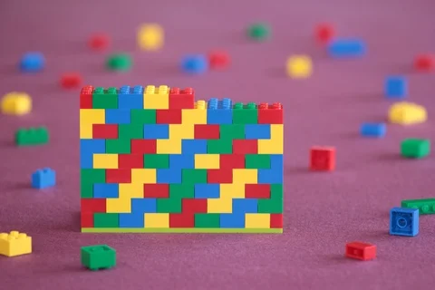 LEGO Wall Video stock 121966819