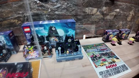 LEGO Wednesday Addams building sets display Stock Footage 320972443