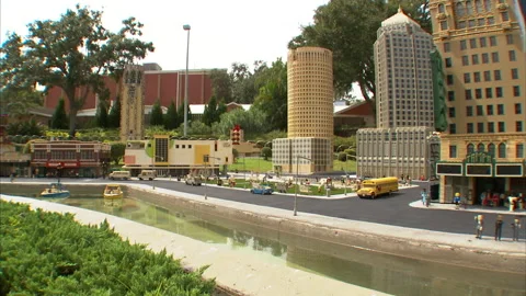 Legoland Florida model of Tampa during Hurricane Irma September 10 2017 Stock Footage 296460823