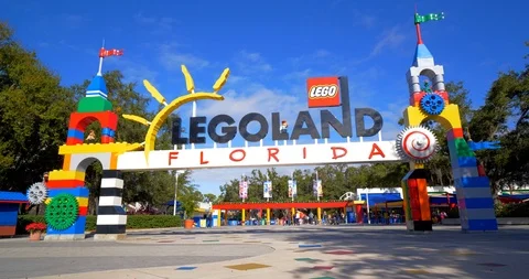 Legoland Florida Welcome Sign, Entrance | Stock Video | Pond5