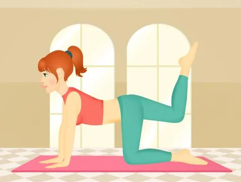 Legs and buttocks exercises Stock Illustration