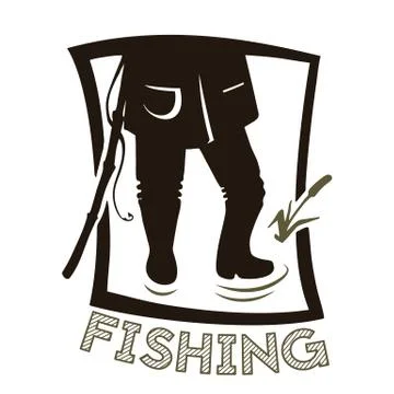 The legs of the angler. Stock Illustration