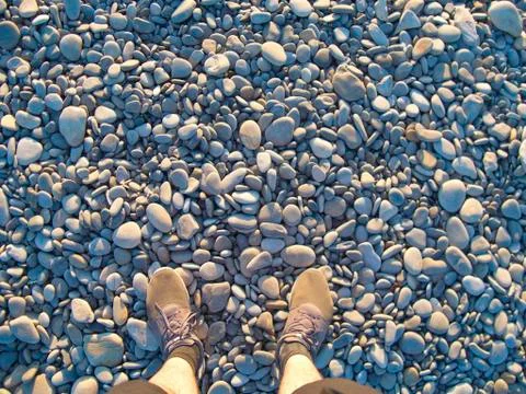 Legs on the beach Stock Photos