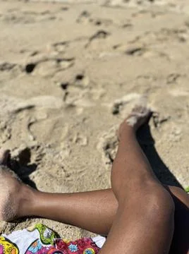 Legs on the Beach Stock Photos