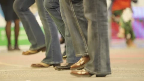 Legs Dance Wild West Line Dance slow motion 4K Vídeos de archivo 315381701