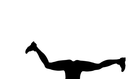 Legs of a dancer performing a dancehall movement, street dance, silhouette Stock Footage 128643776