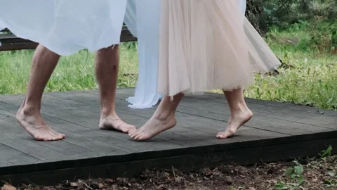 Legs of a dancing couple close up	 Stock-Footage 309496910