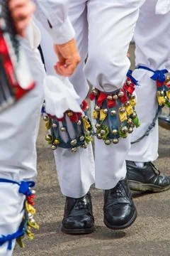 Legs of dancing morris men Foto stock