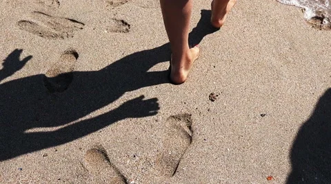 Legs entering the water Stock Footage 41421179