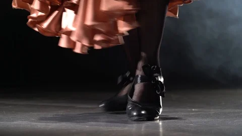 Legs of the girl are tap dancing. Light ... | Stock Video | Pond5