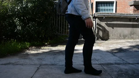 Legs of girl walking Stock Footage 101413632