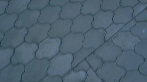 The legs of a man walking on the road,the first person Stock Footage 75446318