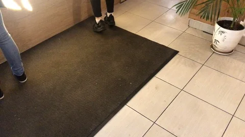 Legs, movement, carpet. Stock Footage 100308110