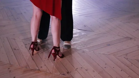 Legs of a pair of dancing tango Stock Footage 88235257
