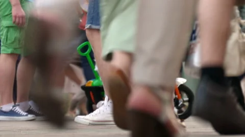 Legs of people in  crowd Stock Footage 50550470