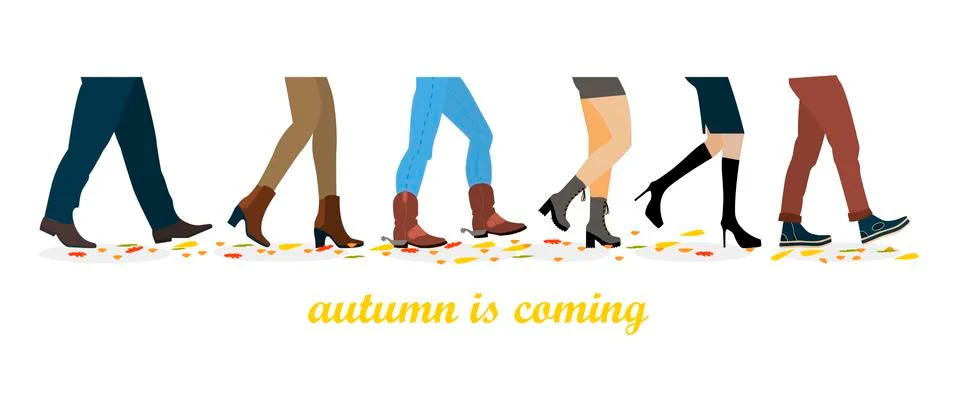 Legs of people group Stock Illustration