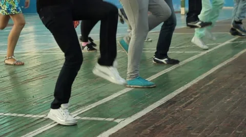 Legs of people that learn to dance Stock Footage 41465380
