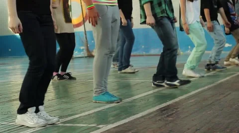 Legs of people that learn to dance Stock-Footage 41465383