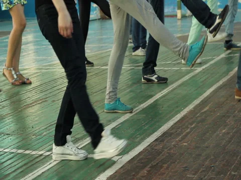 Legs of people that learn to dance Stock Footage 41465387