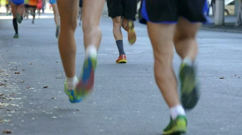 Legs of people running Video stock 55581274