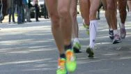 Legs Of People Running Stock Footage