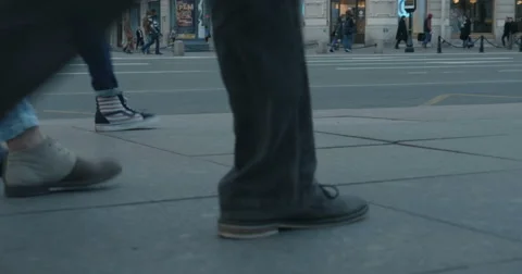 Legs of people on the street Stock Footage 64177751