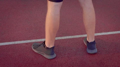 Legs player in basketball, practicing kicking the ball Stock Footage 241846331