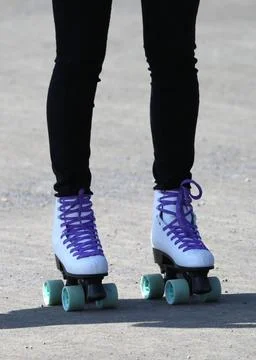 Legs with roller skates 스톡 사진