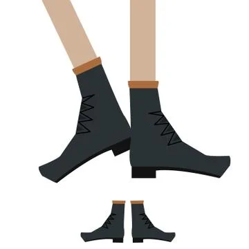 Legs in shoese Stock Illustration