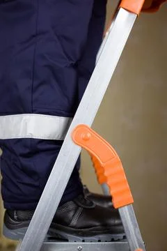 Legs on  stepladder Stock Photos