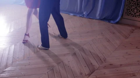 Legs stepping into tango dance Stock Footage 88954162
