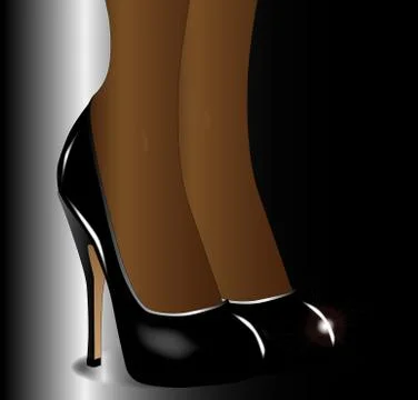 Legs with stiletto heals Stock Illustration