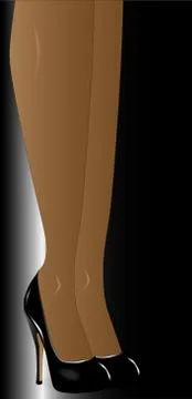 Legs with stiletto heals Stock Illustration