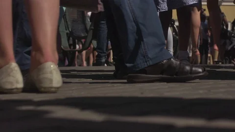 Legs on the streets Stock Footage 70956055