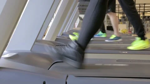 Legs on the treadmill Stock Footage 47864302
