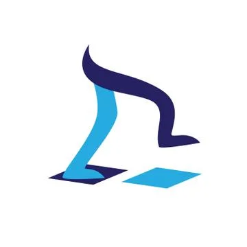 Legs walking symbol Illustrazione stock