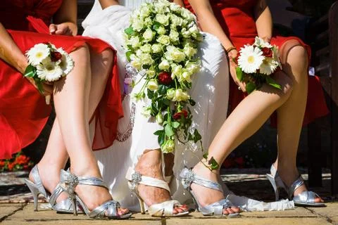 Legs in wedding Stock Photos