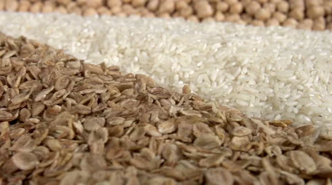 Legumes and Cereals Stock Footage 47586890