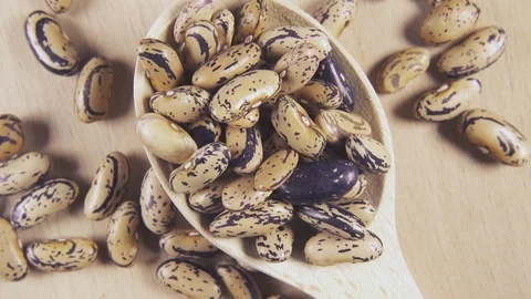 Legumes rotate in the background top view Stock-Footage 99858085