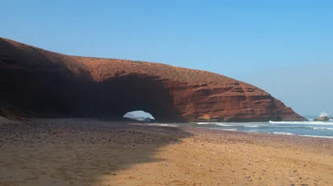 Legzira beach. Arcs Stock Footage 54268765