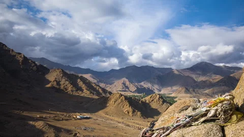 Leh, Himalaya valley, dynamic motion. Ladakh. 스톡 동영상 320096918