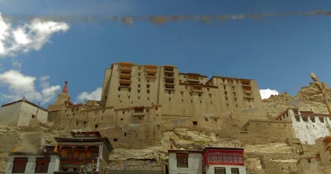 Leh Palace Time Lapse Stock Footage 72993677