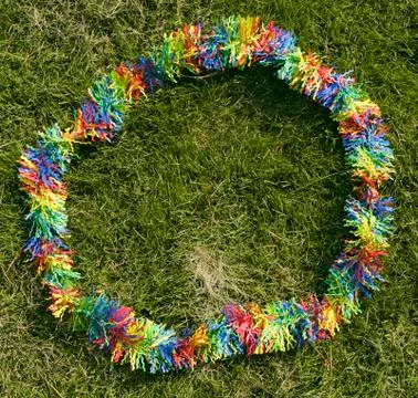 Lei on grass Stock Photos