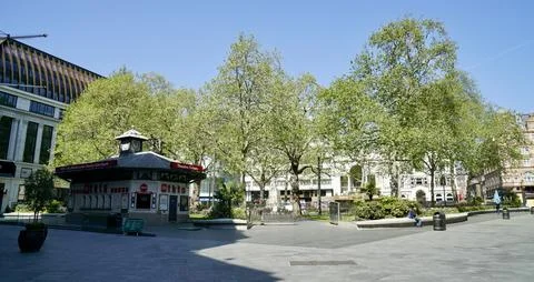 Leicester Square at lockdown Stock Photos