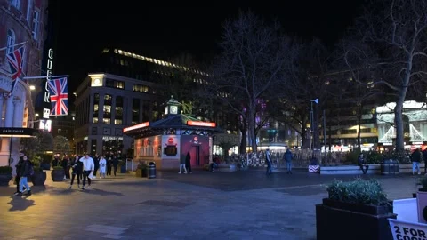 Leicester Square at Night Stock Footage 265761937