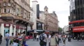 Leicester Square Pedestrians Shopping Street Charing Cross Road Cranbourn People HD Footage